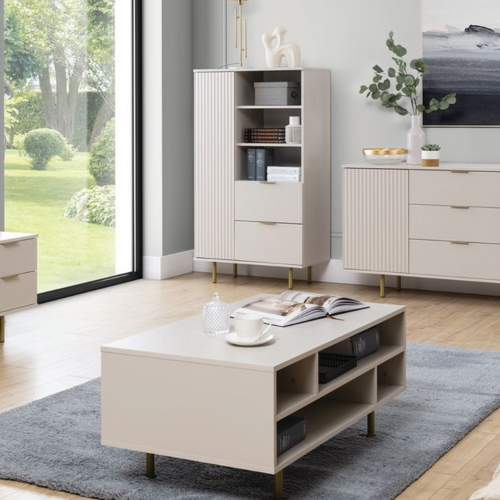 Aurora stolik kawowy z otwartymi pólkami