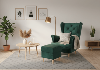 Fotel uszak z pikowaniem RIO 90x105 cm