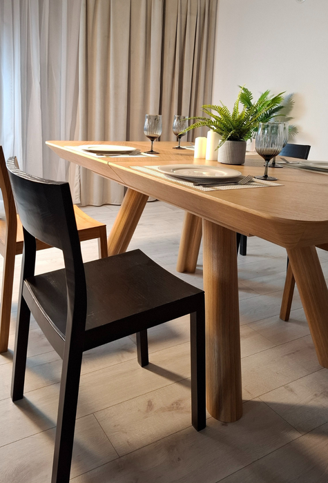 Stół Mateusz prostokątny drewniany rozkładany 100 cm x 180 - 380 cm T75