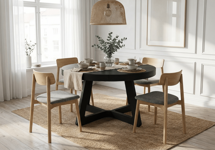 Stół okrągły, rozkładany OLAF T40 130-230 cm